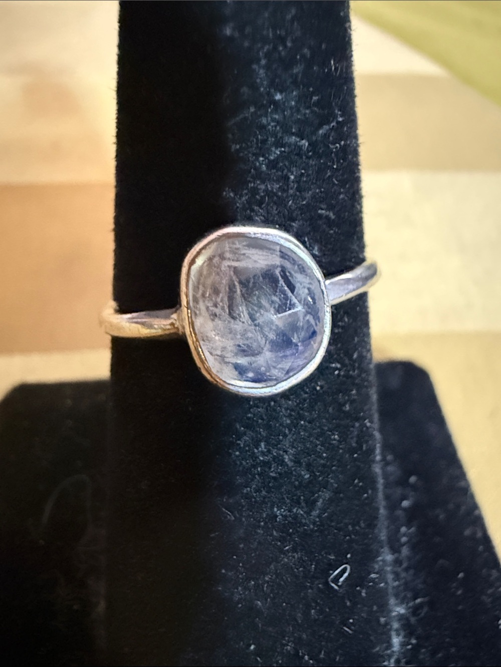 Sterling Silver Blue labradorite Cabochon Ring - Unbranded